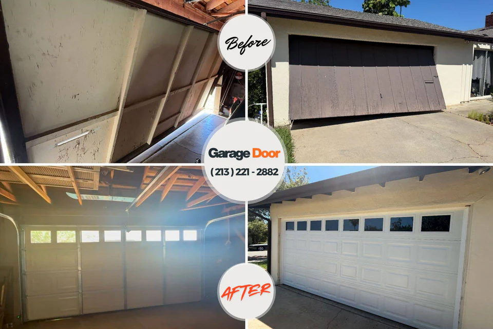 Before and after: garage door repair Wolf Trap, VA
